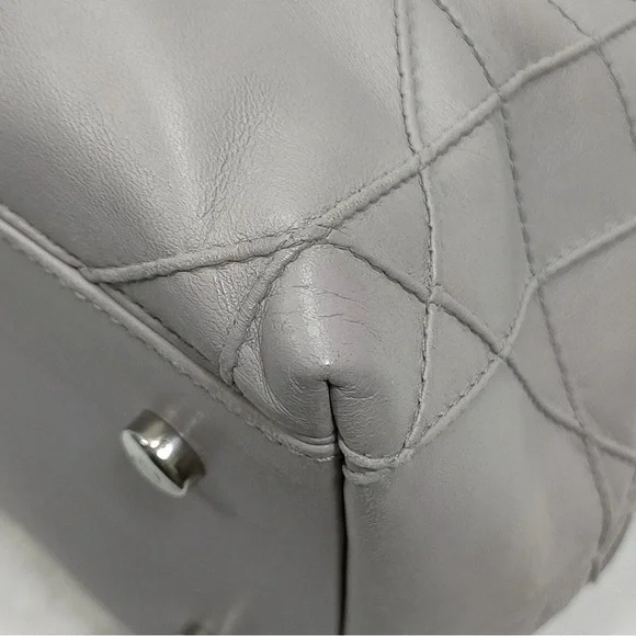 Dior Gray Lambskin Granville Satchel with Sturdy Handles - Picture 6 of 9